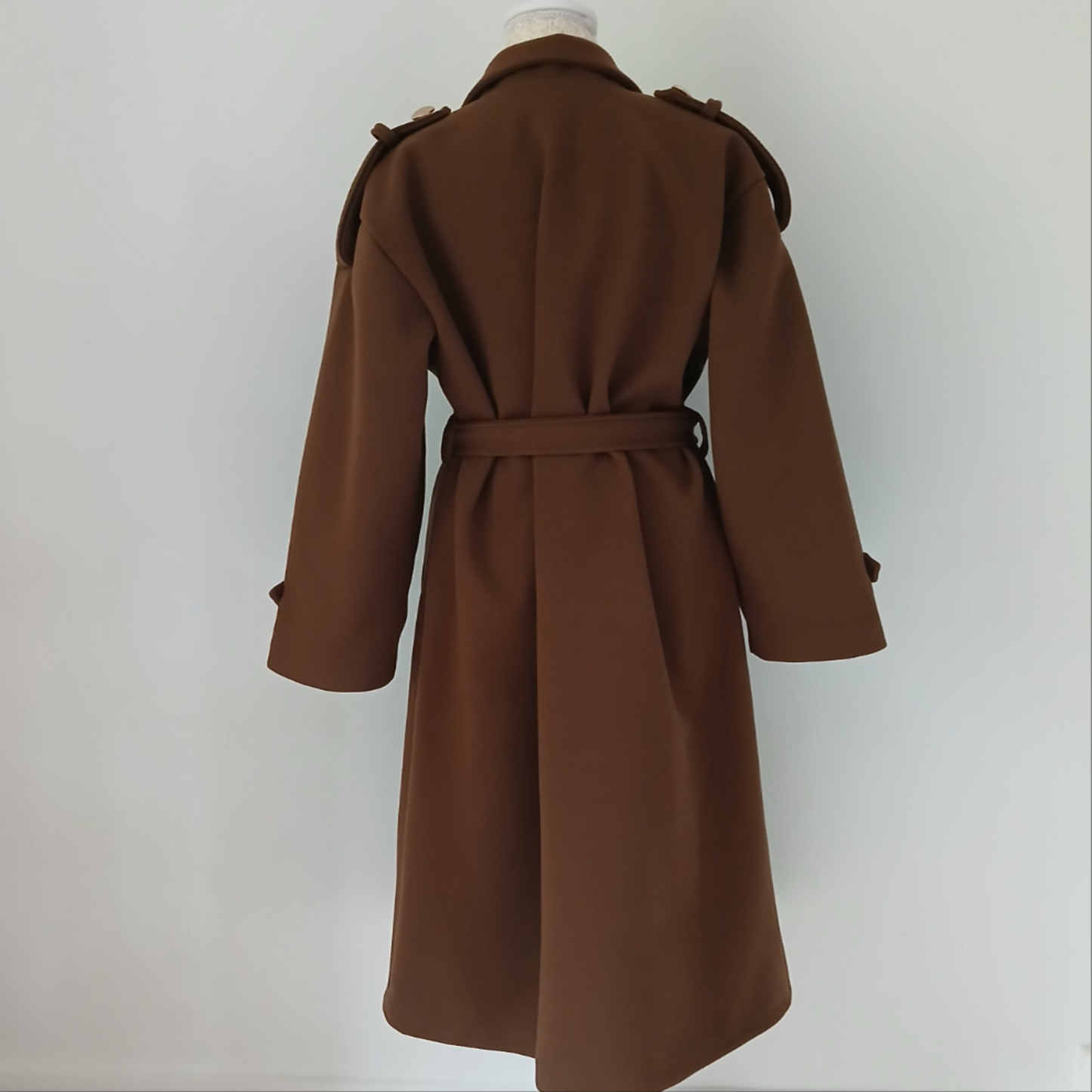 Manteau la Paix de Dieu Marron - Long Oversize - Made in Italy