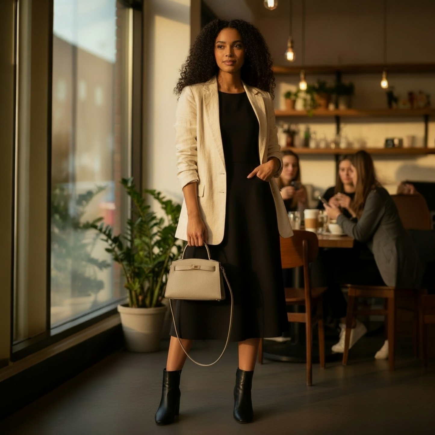 Sac SÉRÉNITÉ Beige - cuir de Vachette Italien