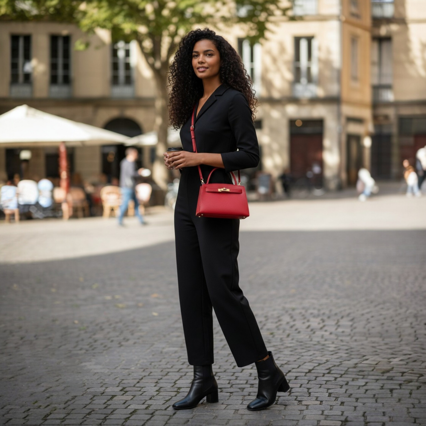 Sac SÉRÉNITÉ Rouge - Cuir de Vachette Italien