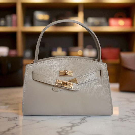 Sac Sérénité - Beige en cuir de Vachette - Élégance Intemporelle