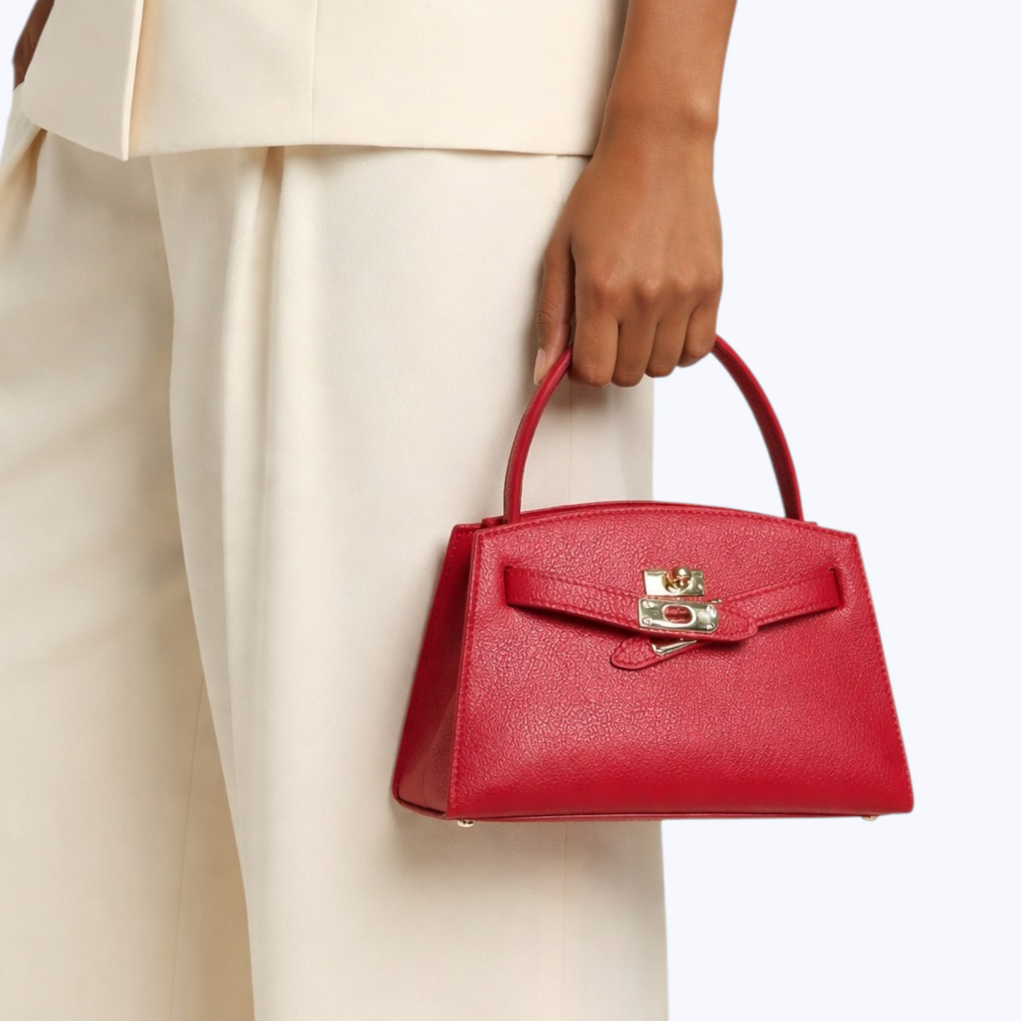 Sac Sérénité Rouge - Cuir de Vachette Italien