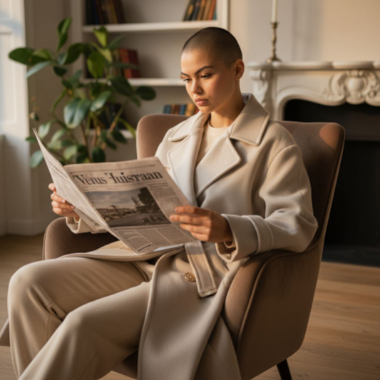 Manteau la Paix de Dieu Beige - Long Oversize - Made in Italy