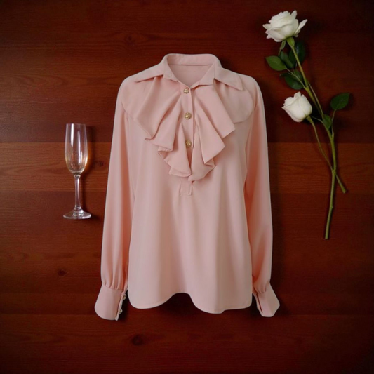 Blouse Aline Rose Poudrée - Made in Italy