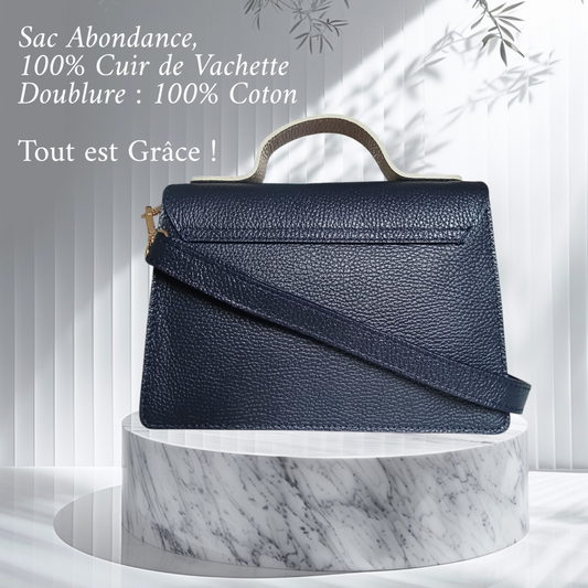 Sac Abondance Bicolore - Cuir de Vachette Italien