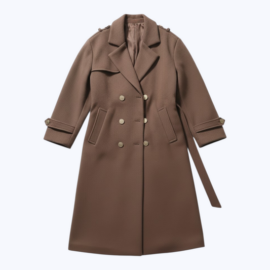 Manteau Trench JOSEPHA Marron - Made in Italy