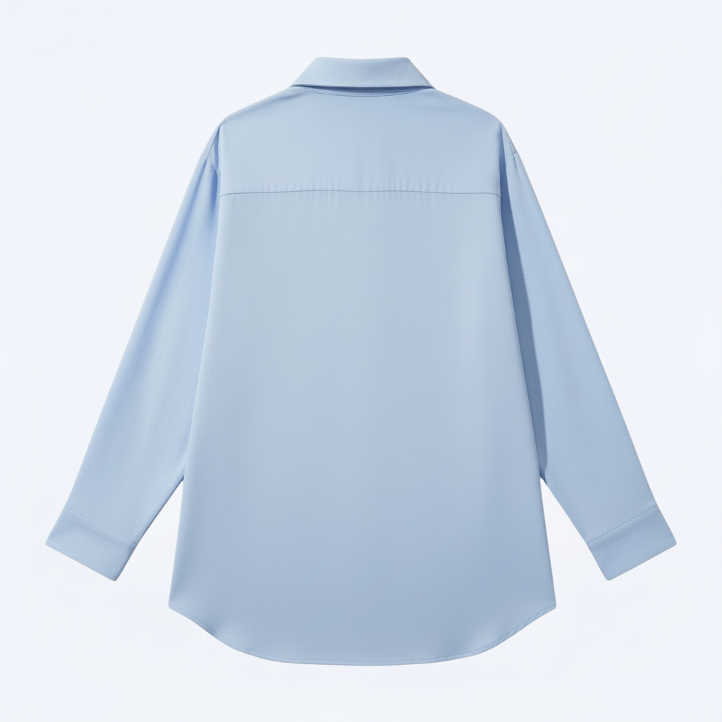 Chemise bleue dos parfaitement lisse