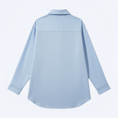 Chemise bleue dos parfaitement lisse