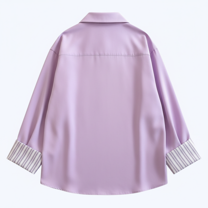 Chemise lilas dos lisse