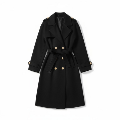 Manteau la Paix de Dieu Noir - Long Oversize - Made in Italy