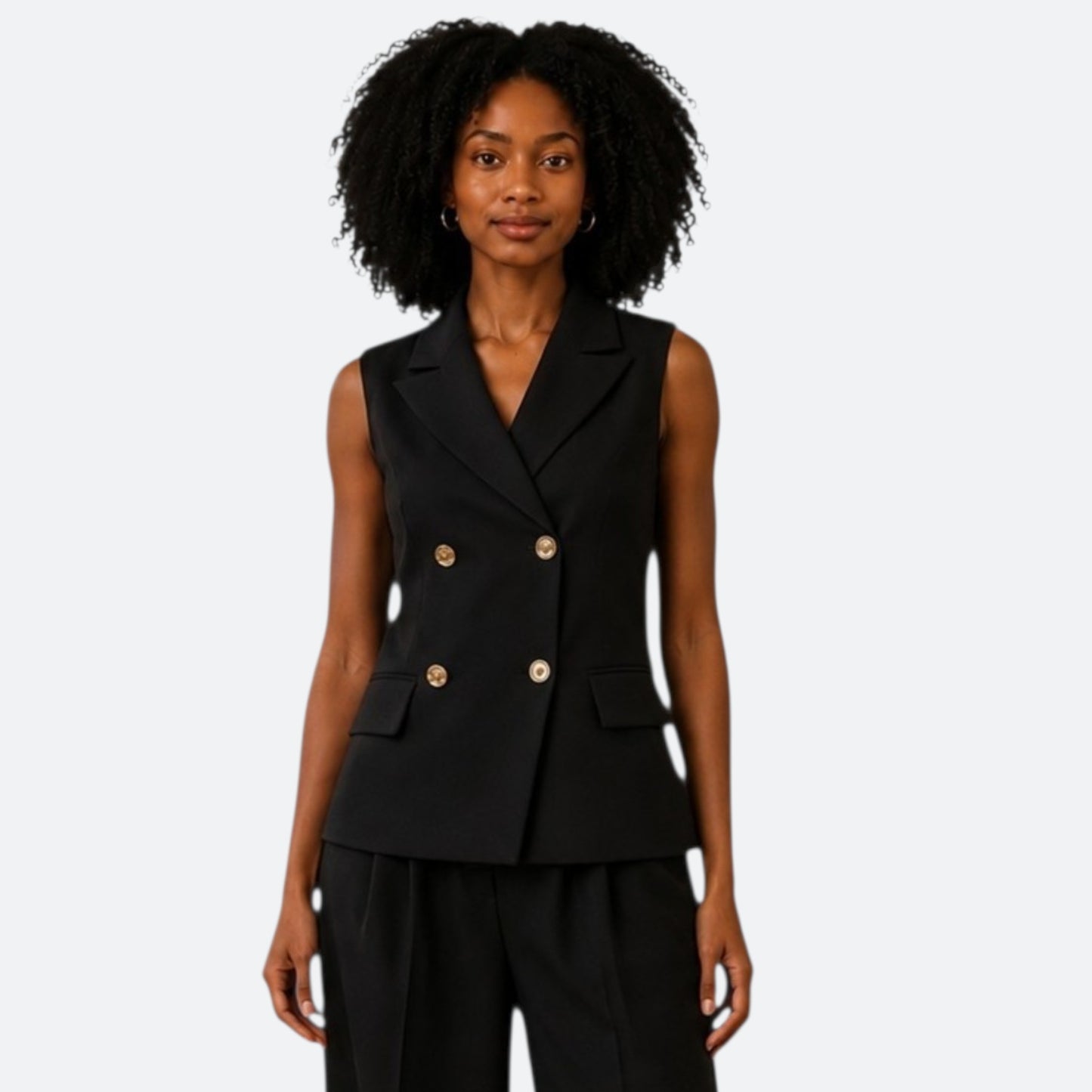 Veste Rebecca Sans Manches – Noire