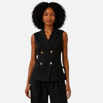 Veste Rebecca Sans Manches – Noire