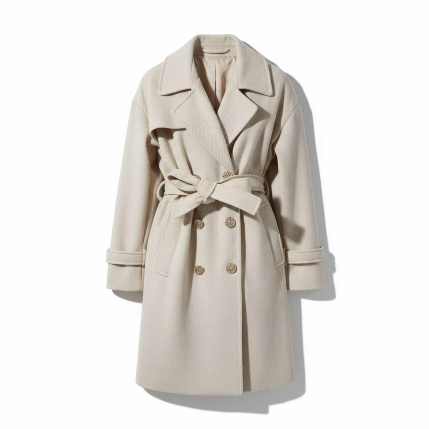 Manteau la Paix de Dieu Beige - Long Oversize - Made in Italy