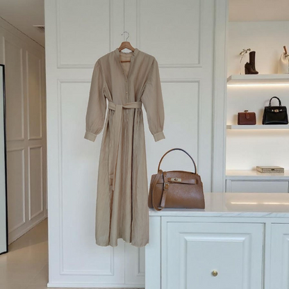 Robe Douceur Champagne - Manches bouffantes