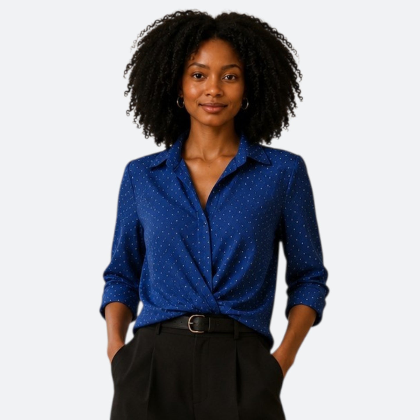 Blouse Arielle Bleu – Manches 3/4