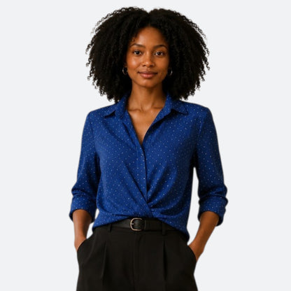 Blouse Arielle Bleu – Manches 3/4