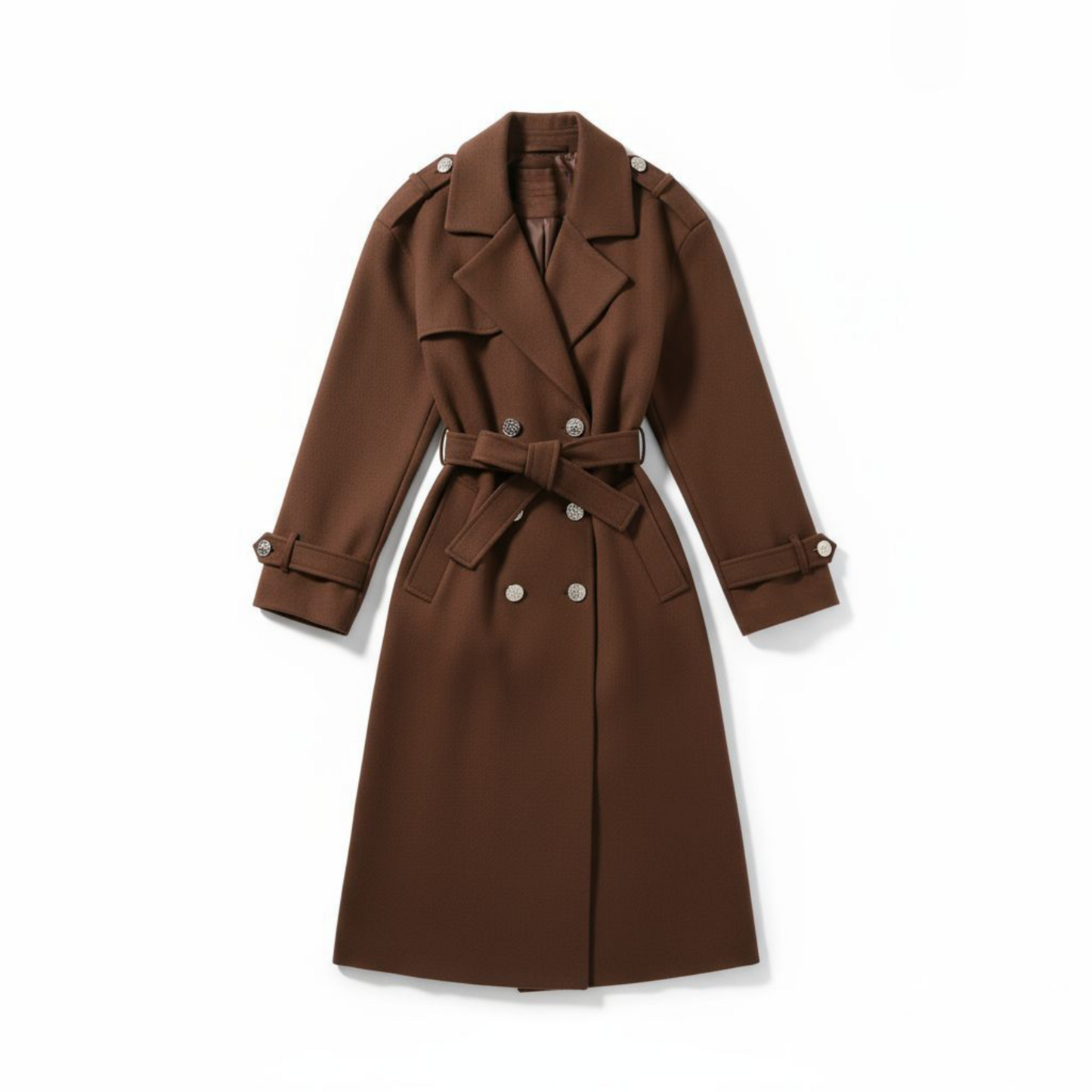 Manteau la Paix de Dieu Marron  - Long Oversize - Made in Italy