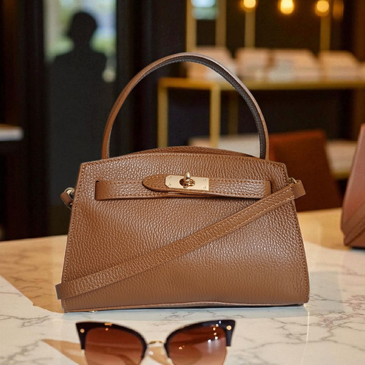 Sac Sérénité Camel - Cuir de Vachette Italien