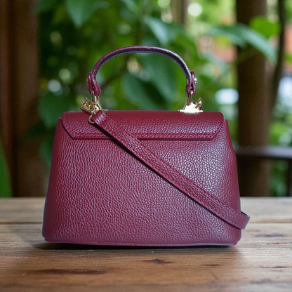Sac Pure - Bordeaux en Cuir de Vachette Italien