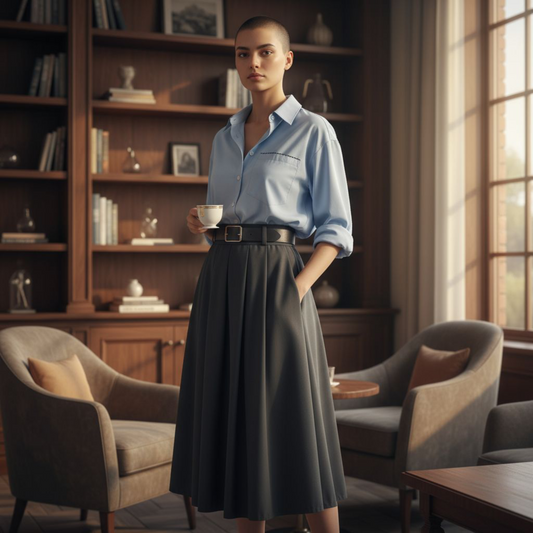 Chemisier Bonté de Dieu - Bleu ciel