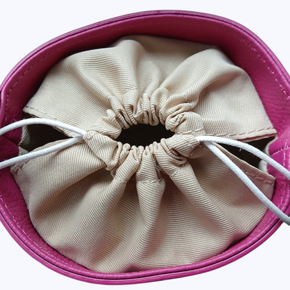 Sac ISANE Fuchsia - Cuir de Vachette Italien