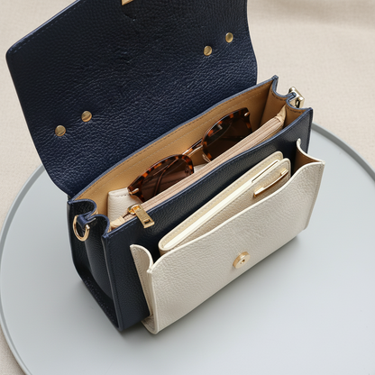 Sac ABONDANCE Bicolore - Cuir de Vachette Italien