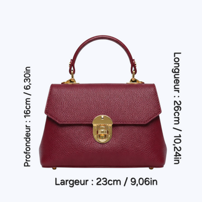 Sac JOY Bordeaux - Cuir de Vachette Italien