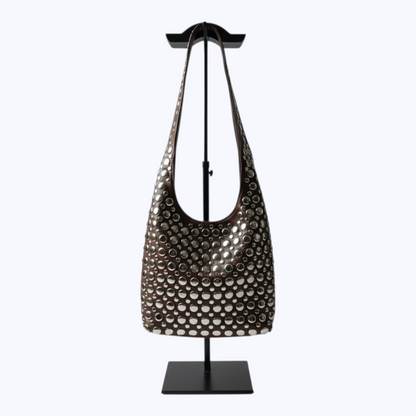 Sac JOËLLA - Besace Clouté Camel