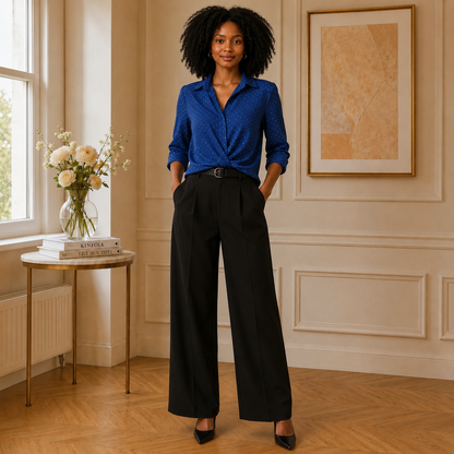 Blouse Arielle Bleu – Manches 3/4