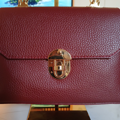Sac Pure - Bordeaux en Cuir de Vachette Italien