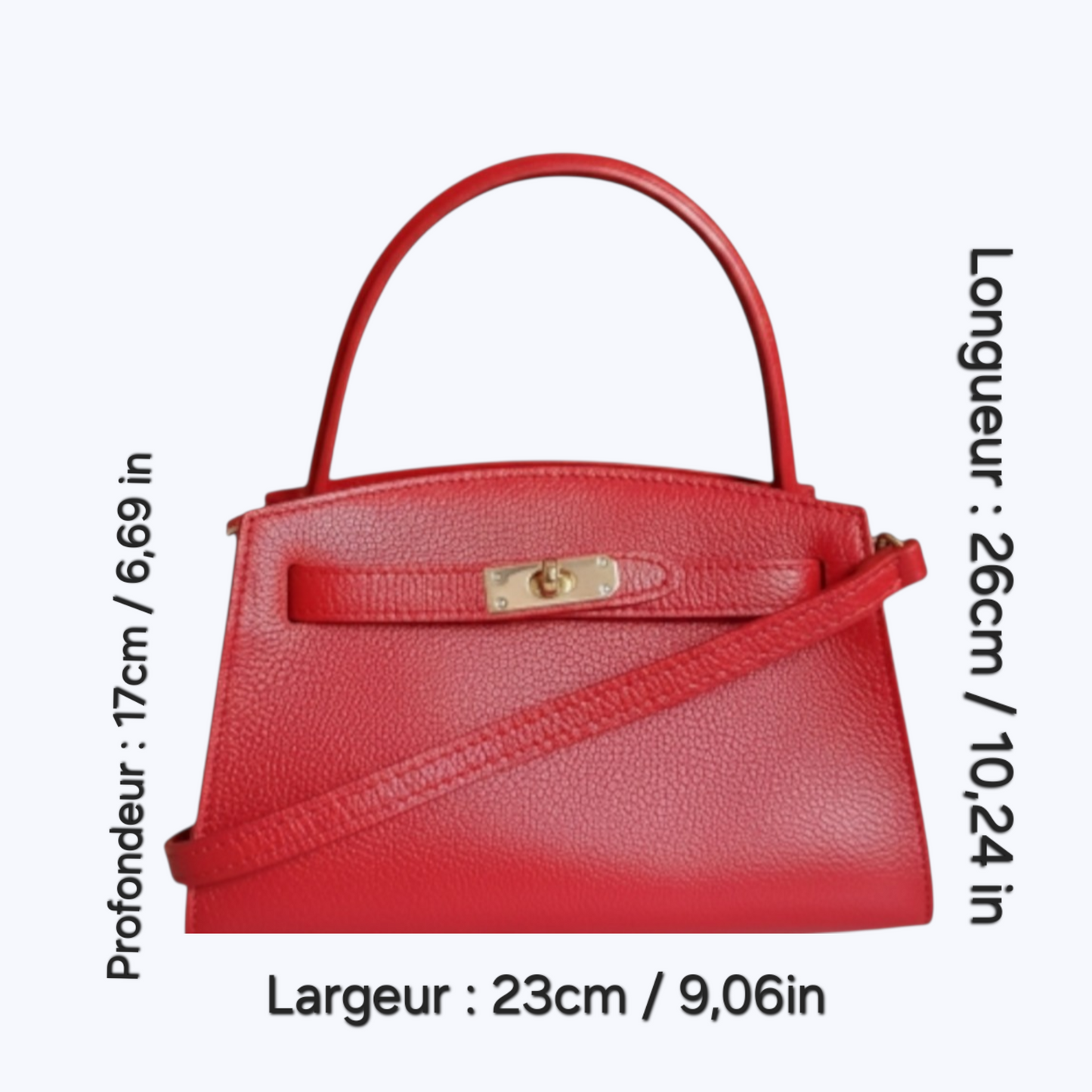 Sac SÉRÉNITÉ Rouge - Cuir de Vachette Italien