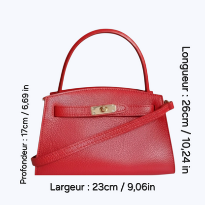 Sac SÉRÉNITÉ Rouge - Cuir de Vachette Italien