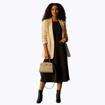 Sac Sérénité Beige - cuir de Vachette Italien