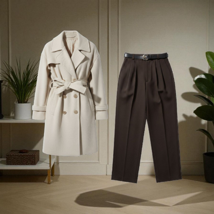 Manteau la Paix de Dieu Beige - Long Oversize - Made in Italy