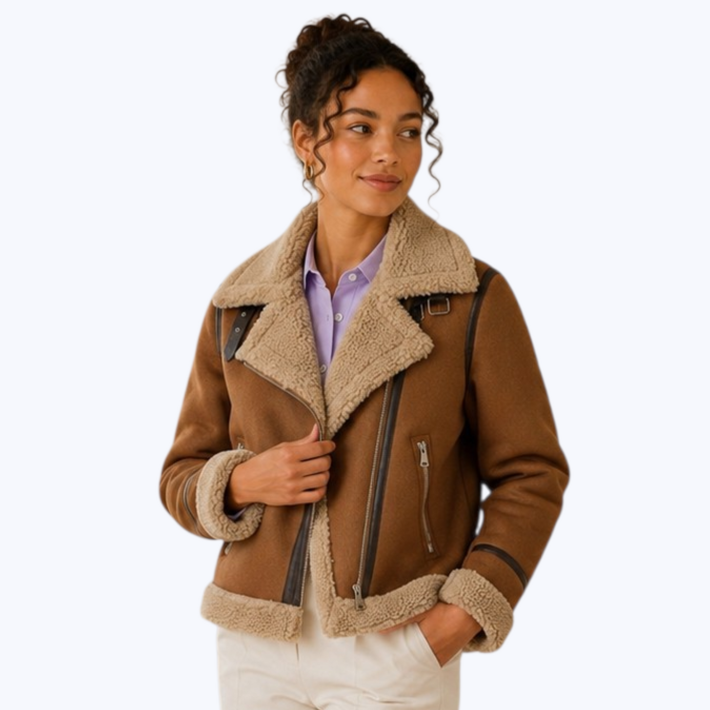 Veste Aviateur ÉZAYA - Style Vintage Chic
