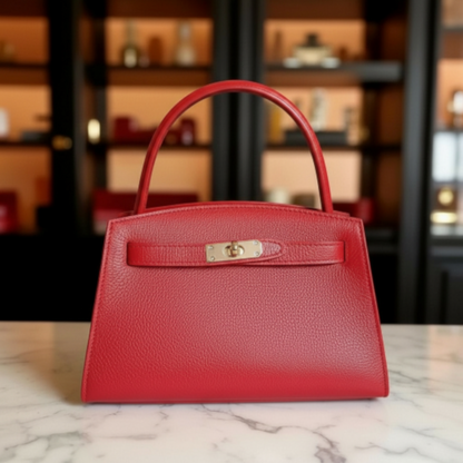 Sac Sérénité Rouge - Cuir de Vachette Italien