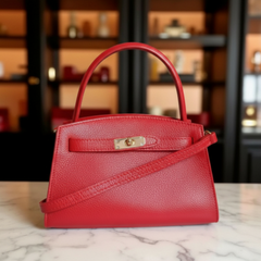 Sac Sérénité Rouge - Cuir de Vachette Italien