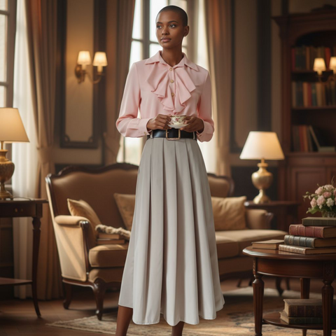 Blouse Aline Rose Poudrée - Made in Italy