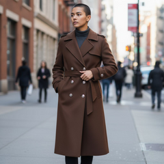 Manteau Josepha Marron - Made in Italy