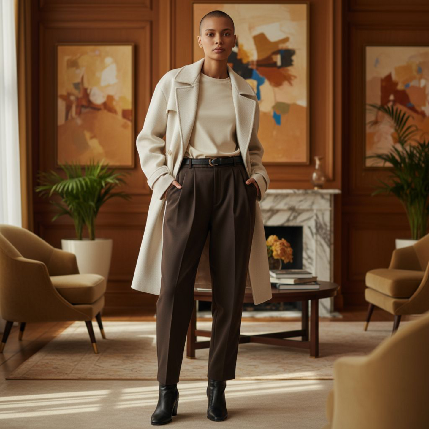 Manteau la Paix de Dieu Beige - Long Oversize - Made in Italy