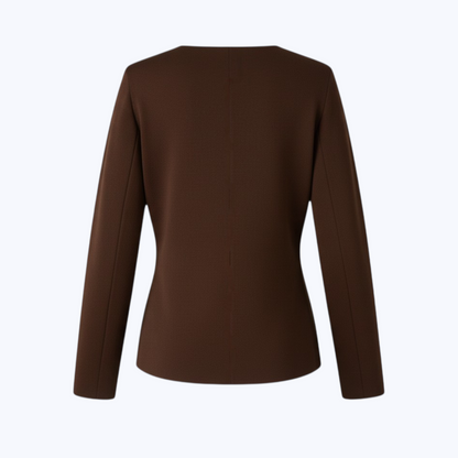 Cardigan Grâce choco- Boutons Dorés