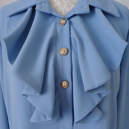 Blouse Aline Bleu Ciel  - Made in Italy