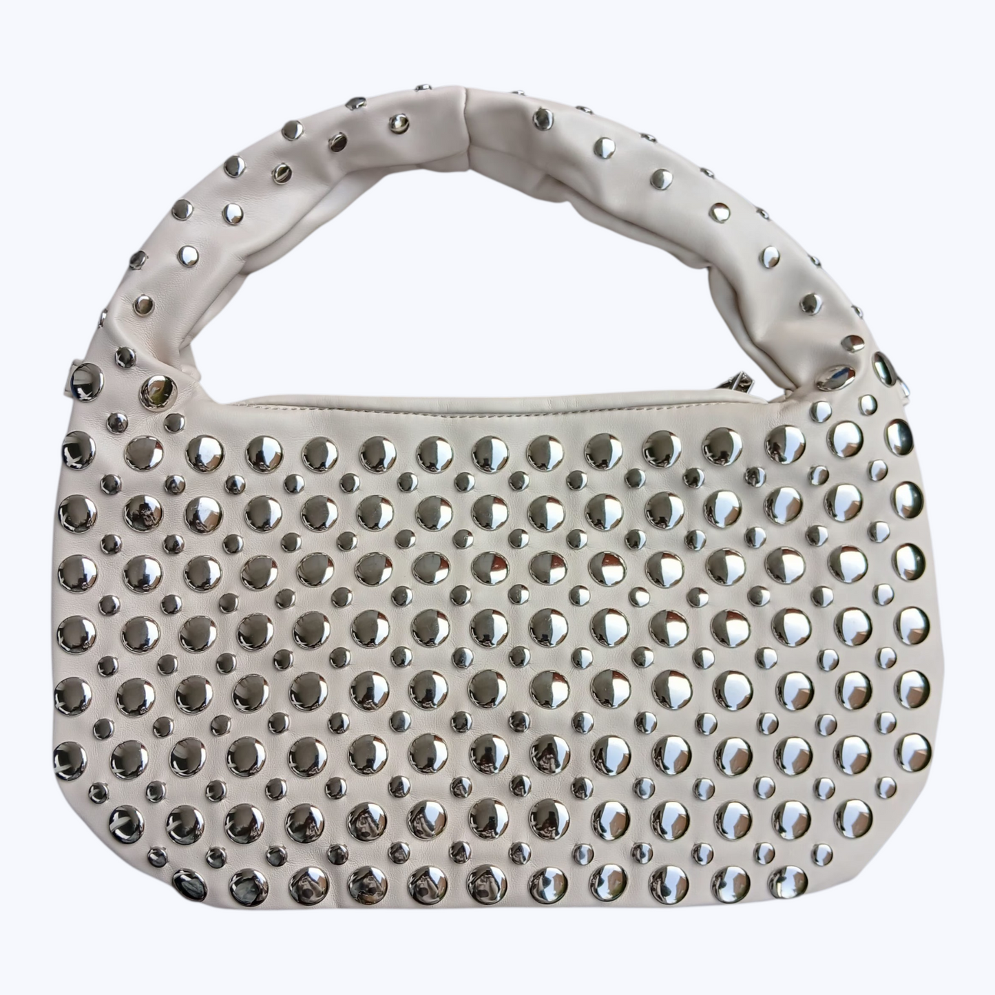 Sac Joëlla - Hobo Beige à Détails Argentés