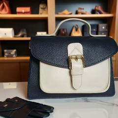 Sac Abondance Bicolore - Cuir de Vachette Italien