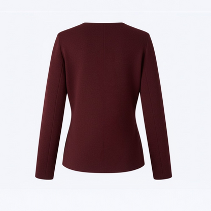 Cardigan Grâce Bordeaux à Boutons Dorés