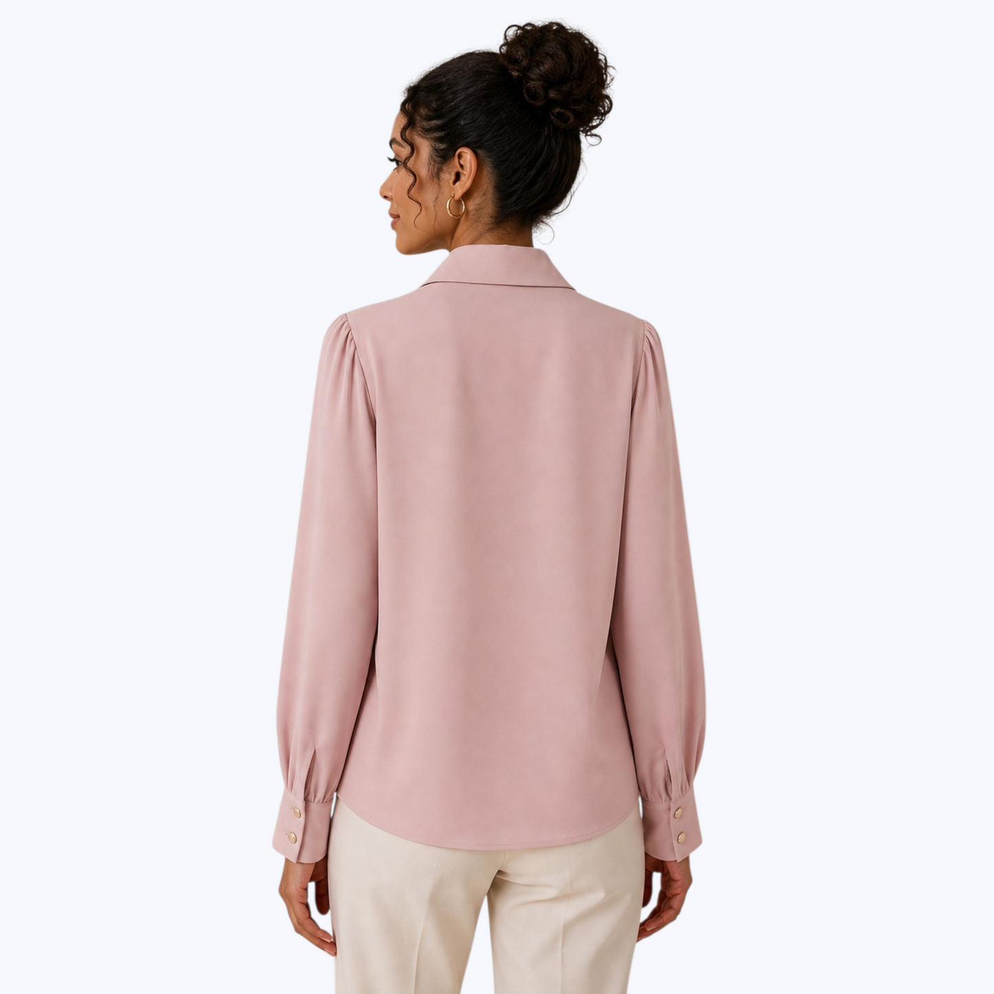 Blouse ALINE Rose Poudrée - Made in Italy