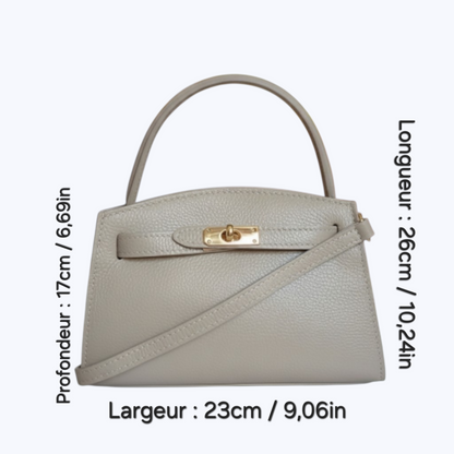 Sac SÉRÉNITÉ Beige - cuir de Vachette Italien