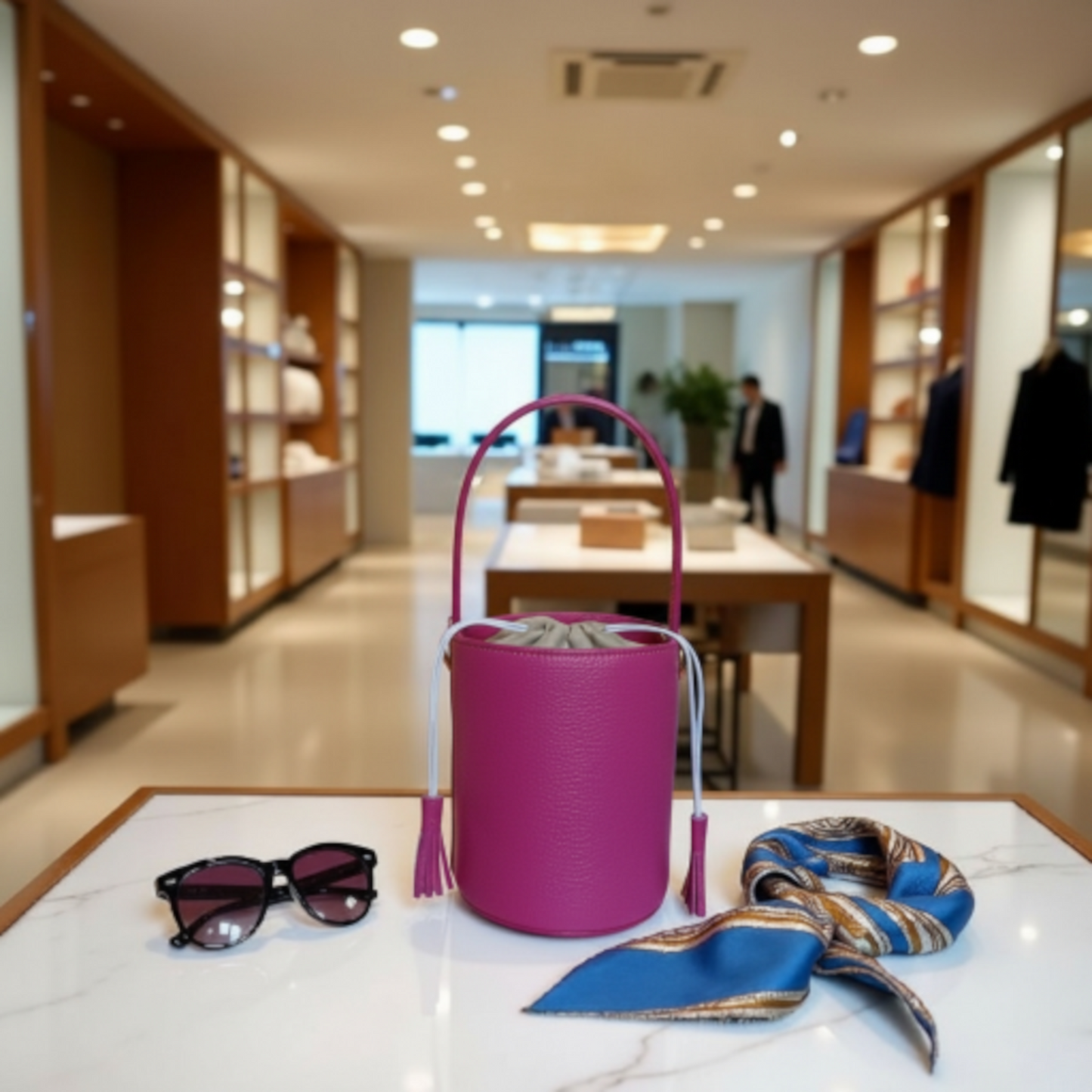 Sac Excellence Fuchsia - Cuir de Vachette Italien