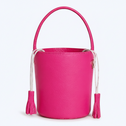 Sac ISANE Fuchsia - Cuir de Vachette Italien
