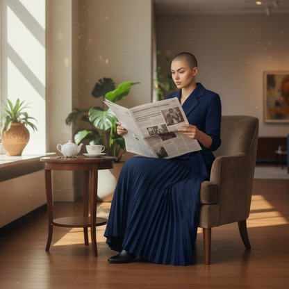 Robe plissée Alegria - bleu Marine