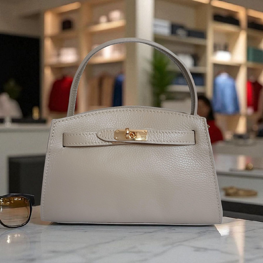 Sac Sérénité - Beige en cuir de Vachette - Élégance Intemporelle